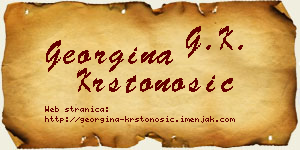 Georgina Krstonošić vizit kartica